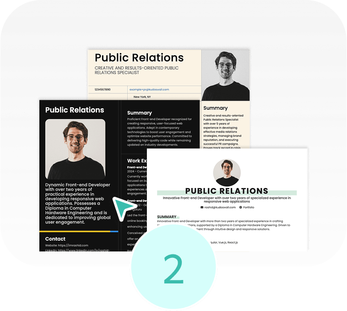 Select ATS-friendly templates from online resume builder