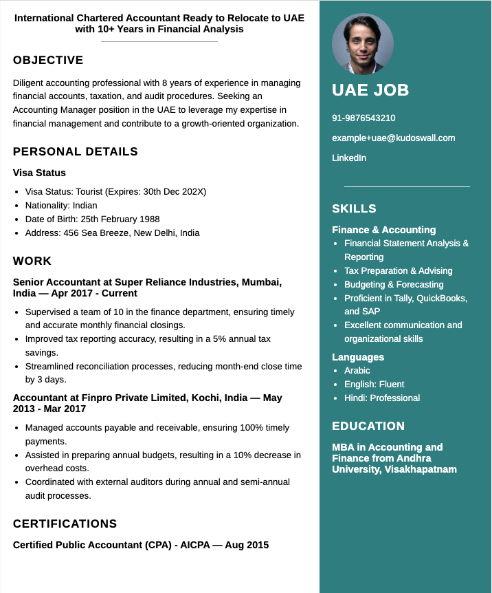 Resume Examples & Career Resources for UAE Jobs